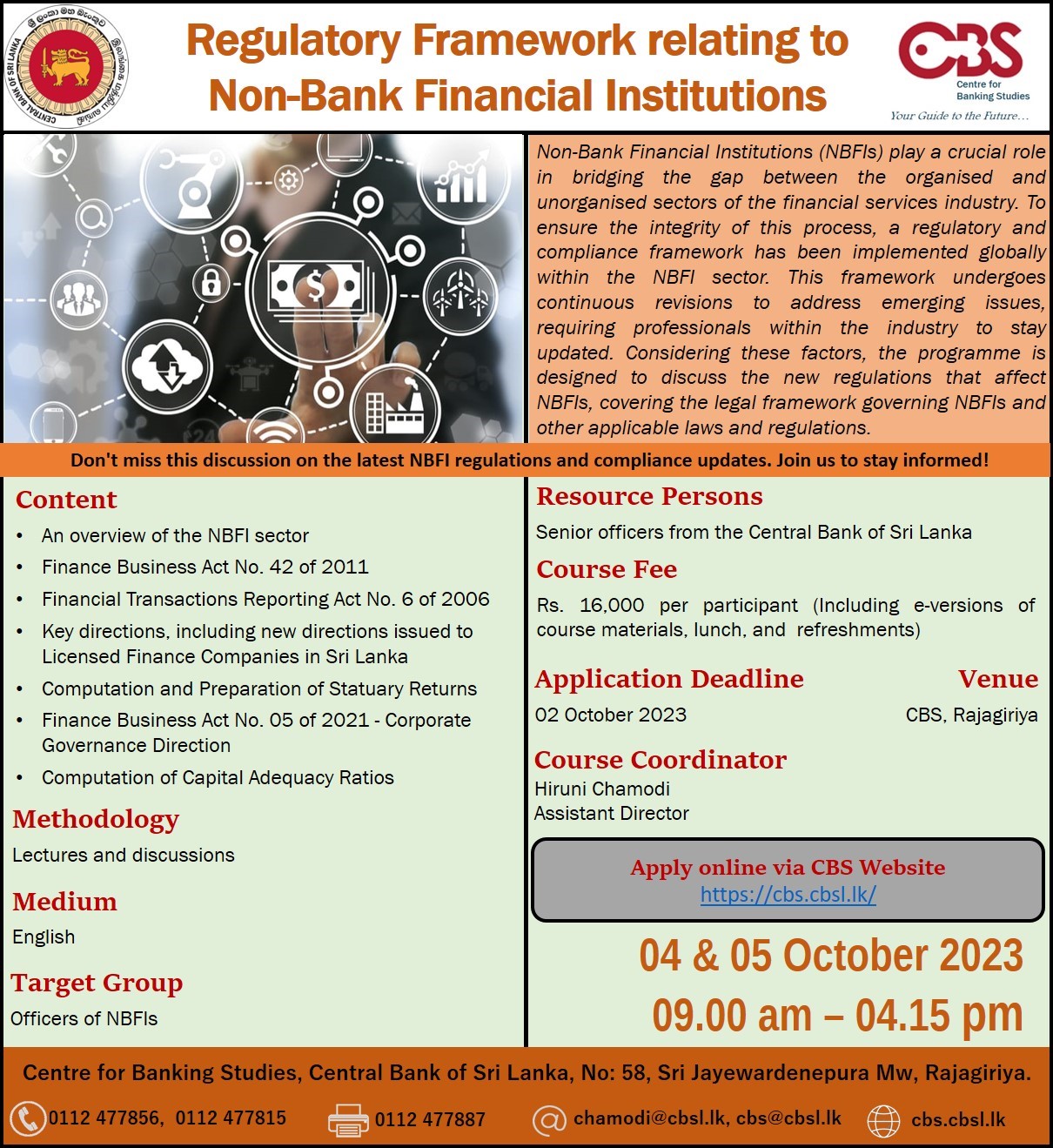 Regulatory Framework Relating to Non-Bank Financial Institutions 2023