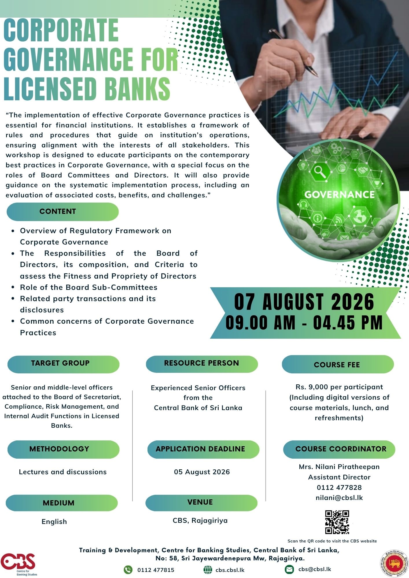 Corporate Governance for Licensed Banks - 07 August 2026